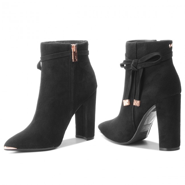 Ted Baker Μαύρα Δερμάτινα Σουέτ Μποτάκια με Φερμουάρ - Image 2