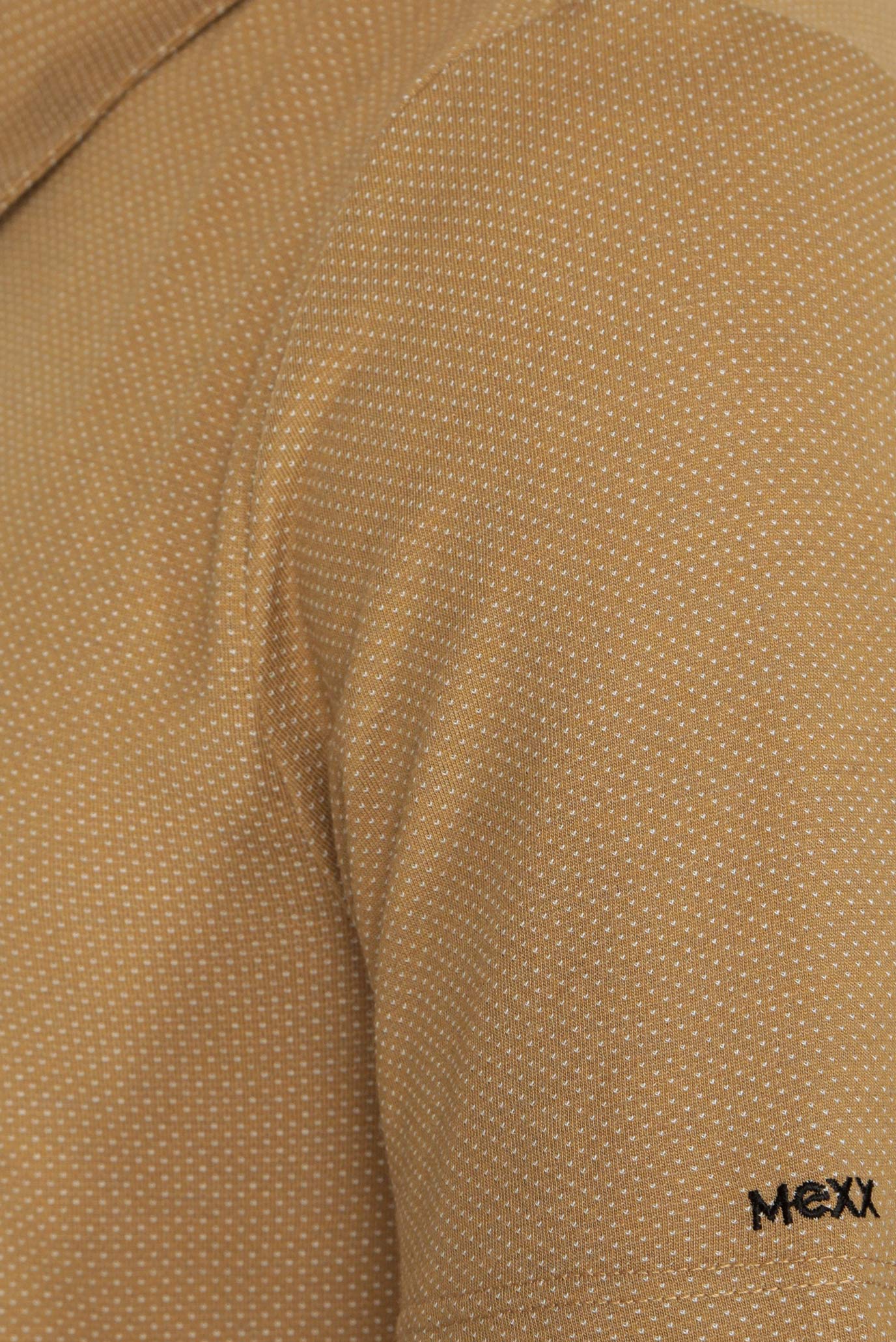 Mexx Μπλούζα Μπεζ Σκούρο Με Ψιλό Πουά και Κοντό Μανίκι - Image 2