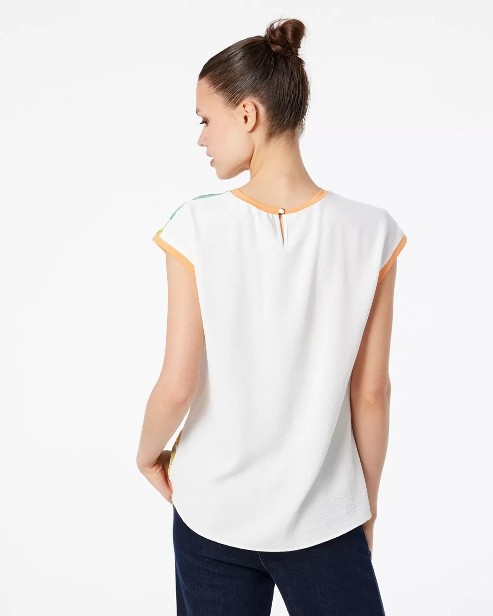 Forel Μπλούζα Γκοφρέ Εμπριμέ Πορτοκαλί - Image 2