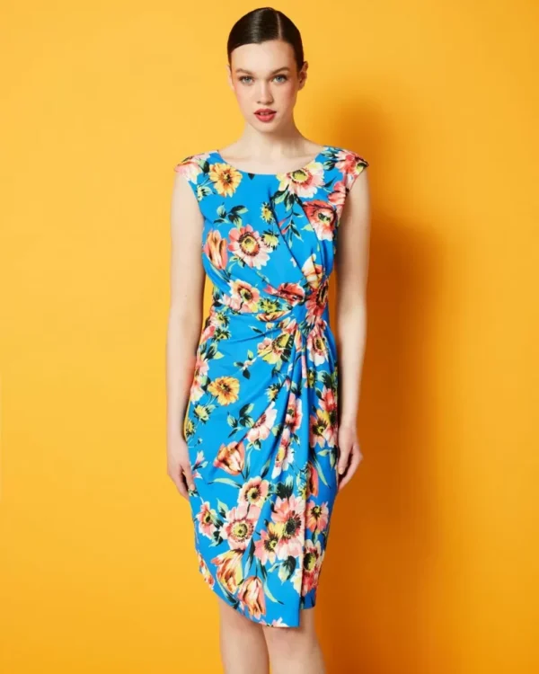 Forel Φόρεμα Μπλέ Floral by Vassilis Zoulias