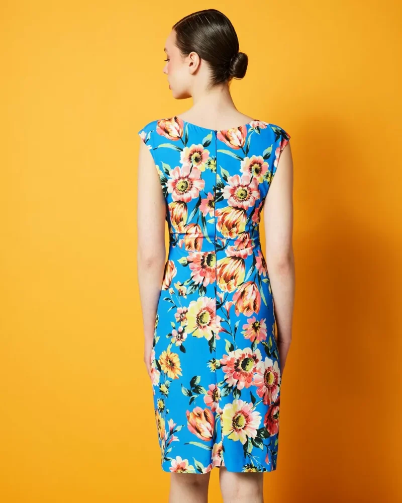 Forel Φόρεμα Μπλέ Floral by Vassilis Zoulias - Image 5