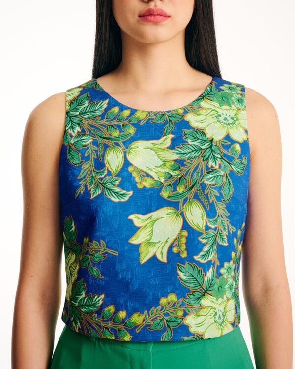 Forel Γυναικεία Αμάνικη Μπλούζα Αμπιγιέ Εμπριμέ