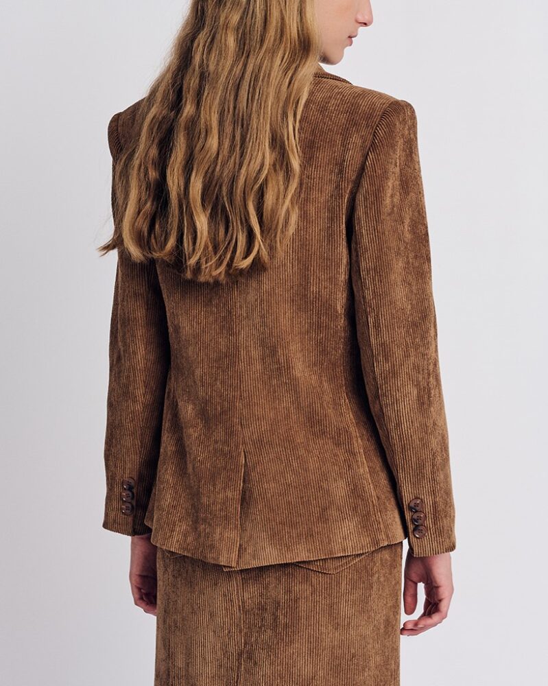 Forel Γυναικείο Κοτλέ Σακάκι Ταμπά Καφέ - Image 2