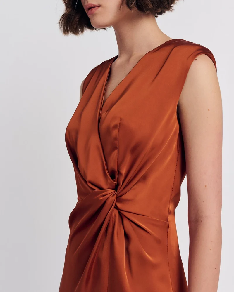 Forel Βραδινό Φόρεμα Σατέν Μaxi Εκαι - Image 2