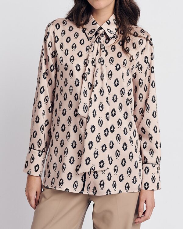 Forel Πουκάμισο Χρυσό με Σχέδιο Satin