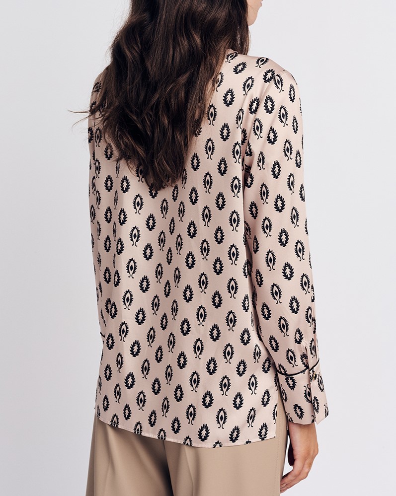 Forel Πουκάμισο Χρυσό με Σχέδιο Satin - Image 2