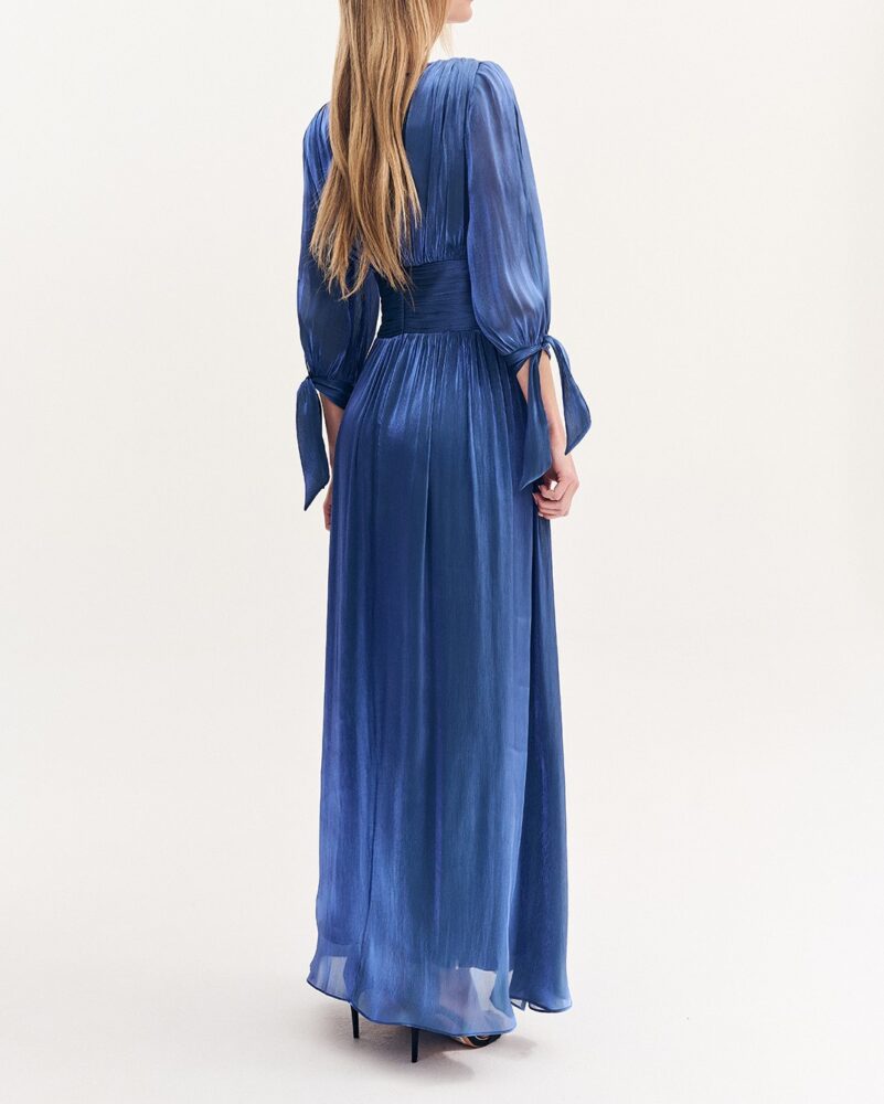 Forel Φόρεμα Maxi Σατέν Μπλε - Image 2
