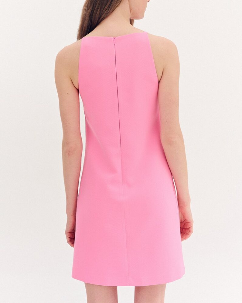 Forel Φόρεμα Κοντό με Παρτούς Ώμους Ροζ - Image 2