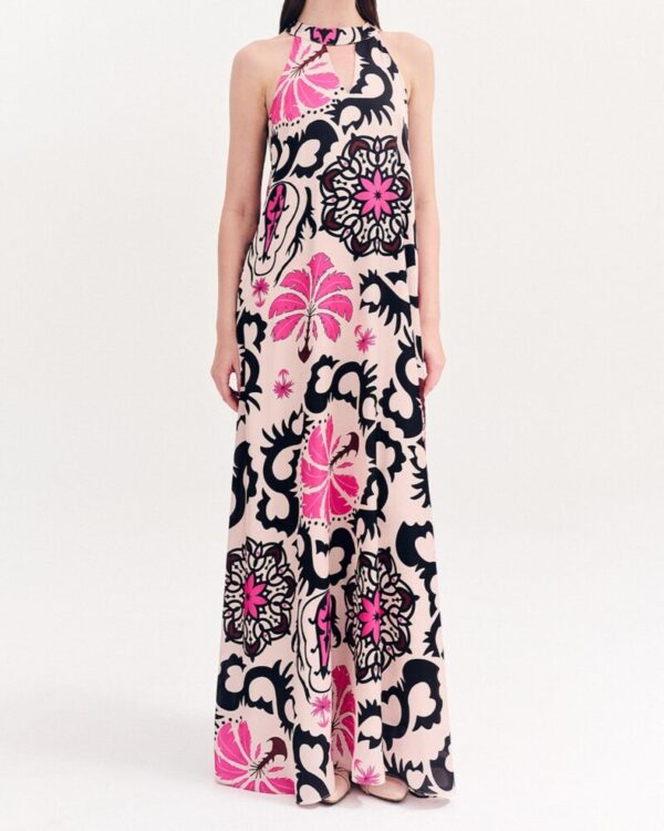 Forel Φόρεμα Floral με Παρτούς Ώμους