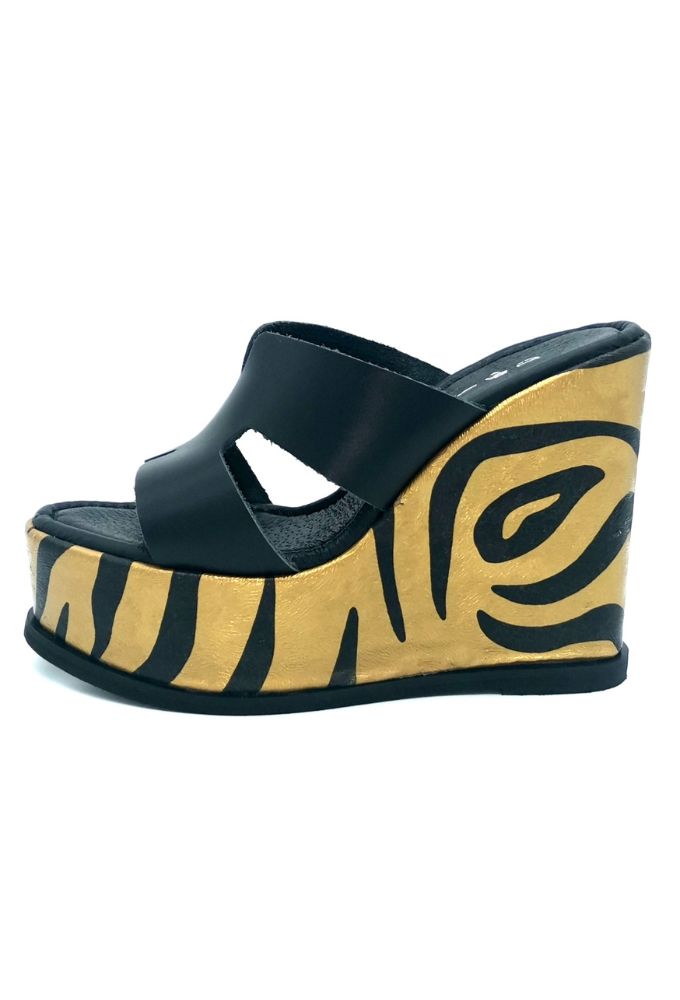 Dolce Πλατφόρμα Μαύρο/Χρυσό