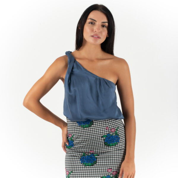 Relish Μεταξωτή Μπλούζα με μία ράντα