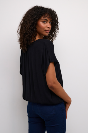 Kaffe Γυναικεία Μπλούζα Κοντομάνικη Mαύρη - Image 2