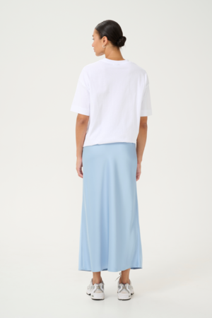 Kaffe KAhill Φούστα Γαλάζια Τύπου Σατέν - Image 4