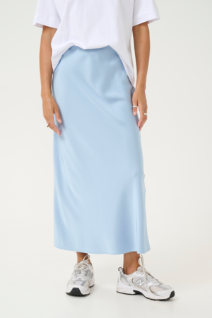 Kaffe  KAhill Φούστα Γαλάζια Τύπου Σατέν