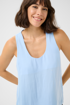 Kaffe KAallie Αμάνικη Γαλάζια Μπλούζα - Image 5