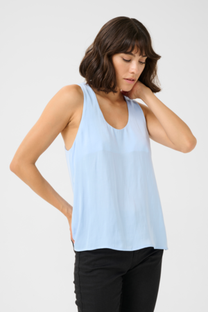 Kaffe KAallie Αμάνικη Γαλάζια Μπλούζα