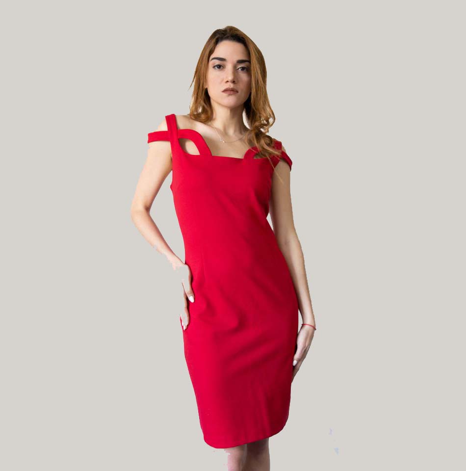 Forel midi Ελαστικό Κόκκινο Φόρεμα