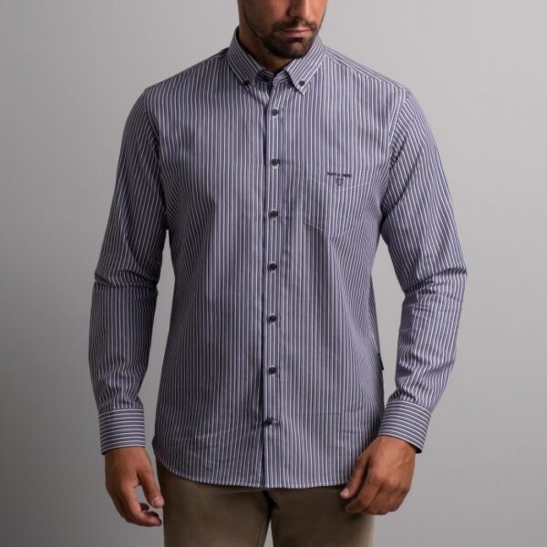 Navy & Green Ανδρικό Πουκάμισο