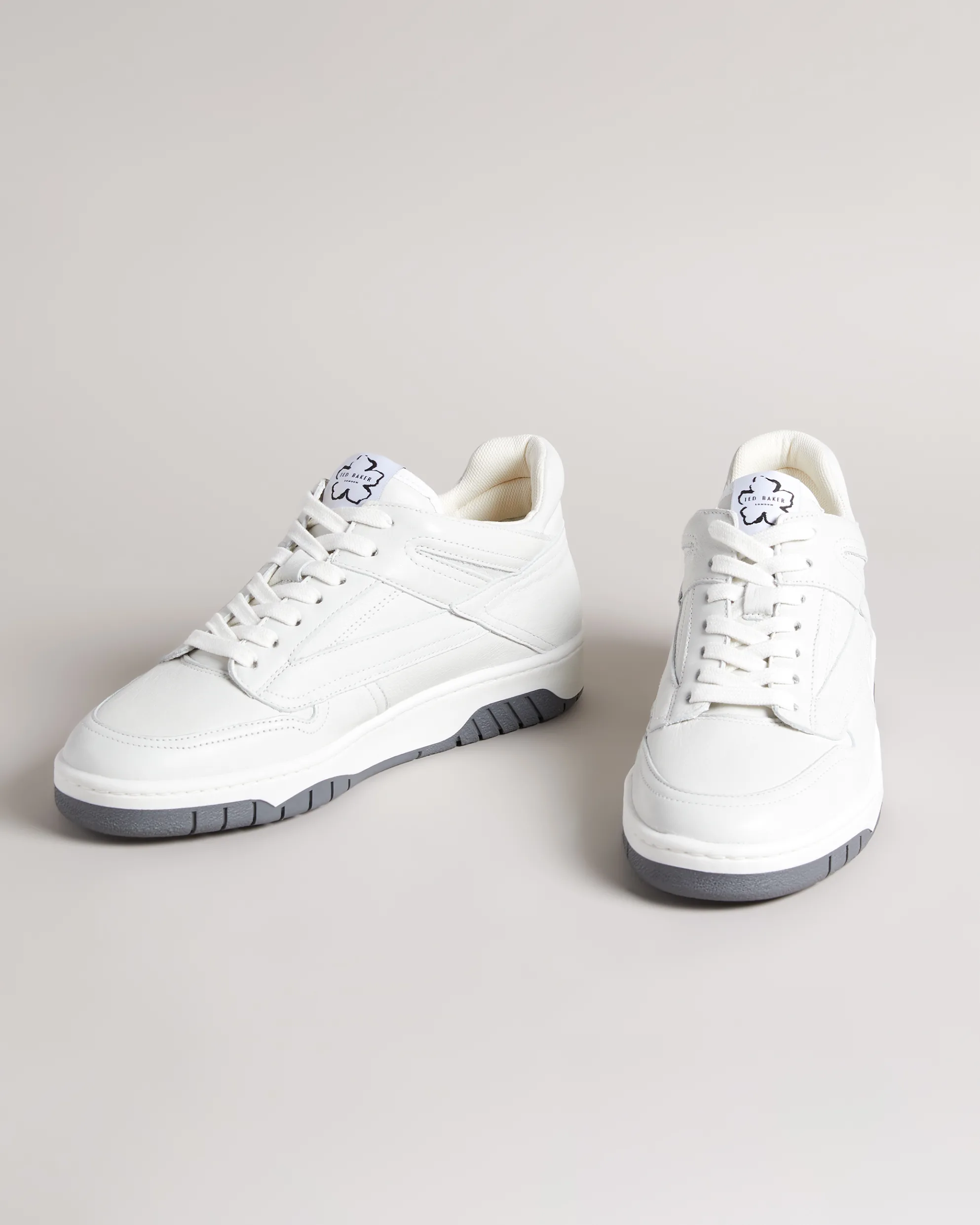 Ted Baker Εκρού Δερμάτινο Sneakers - Image 2