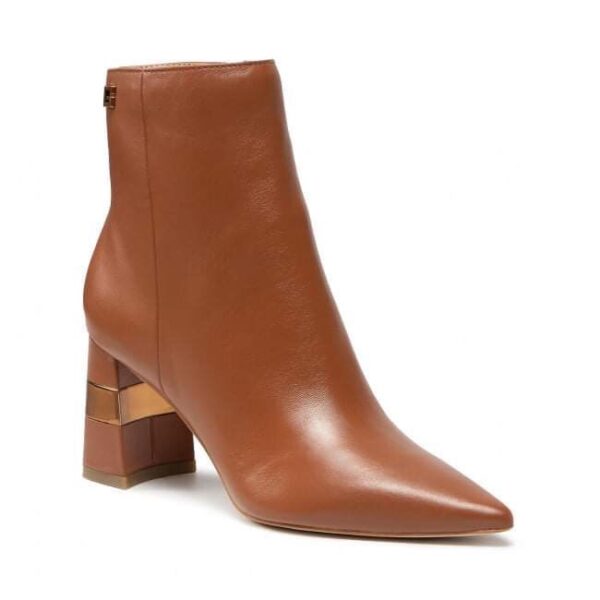 Guess Καφέ Μποτάκι απο Γνήσιο Δέρμα