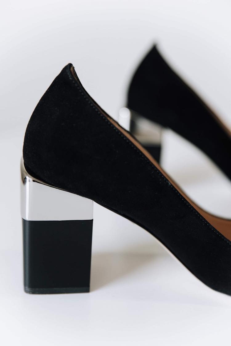 Lorella Graciani Μαύρη Καστόρινη Γόβα με Τετράγωνο τακούνι - Image 2