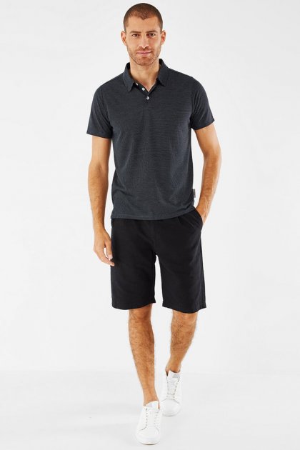 Mexx Μπλούζα Μαύρη Με Ψιλό Πουά και Κοντό Μανίκι - Image 3