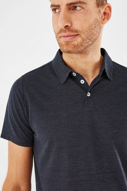 Mexx Μπλούζα Μαύρη Με Ψιλό Πουά και Κοντό Μανίκι - Image 4