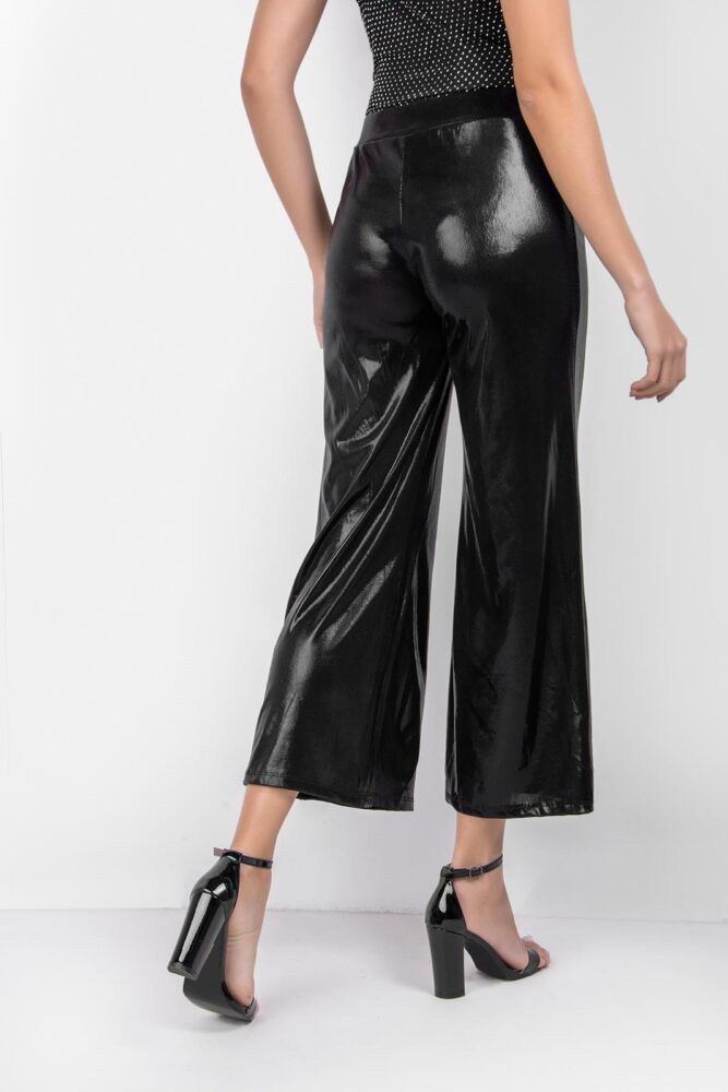 Fullah Sugah Μαύρη Μεταλιζέ ελαστική παντελόνα με λάστιχο - Image 4