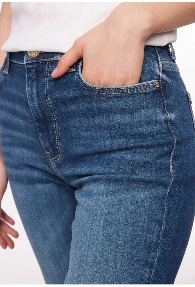 Guess Γυναικείο Ψηλόμεσο Τζιν Παντελόνι Flared Μπλέ - Image 2