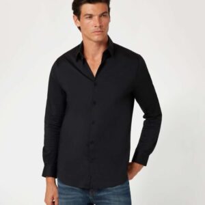 Guess Ανδρικό Slim Fit Μαύρο Πουκάμισο