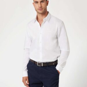 Guess Ανδρικό Slim Fit Λευκό Πουκάμισο