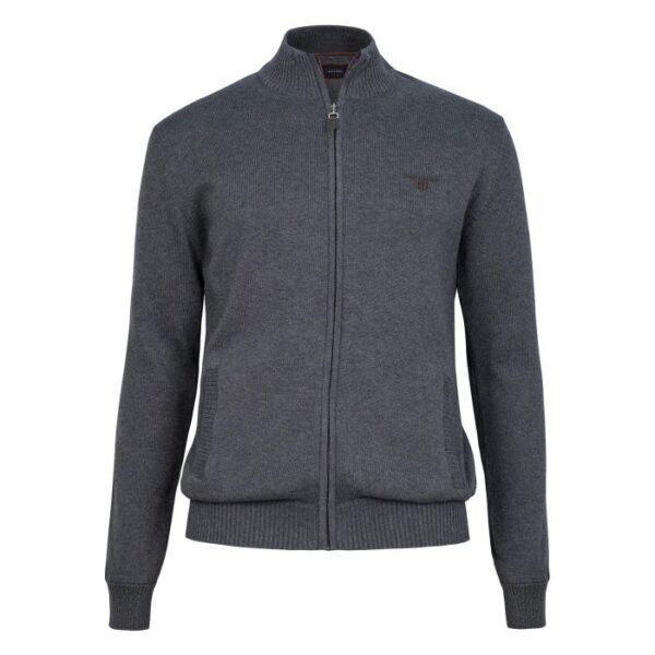 Navy & Green Πλεκτή Ζακέτα με Φερμουάρ