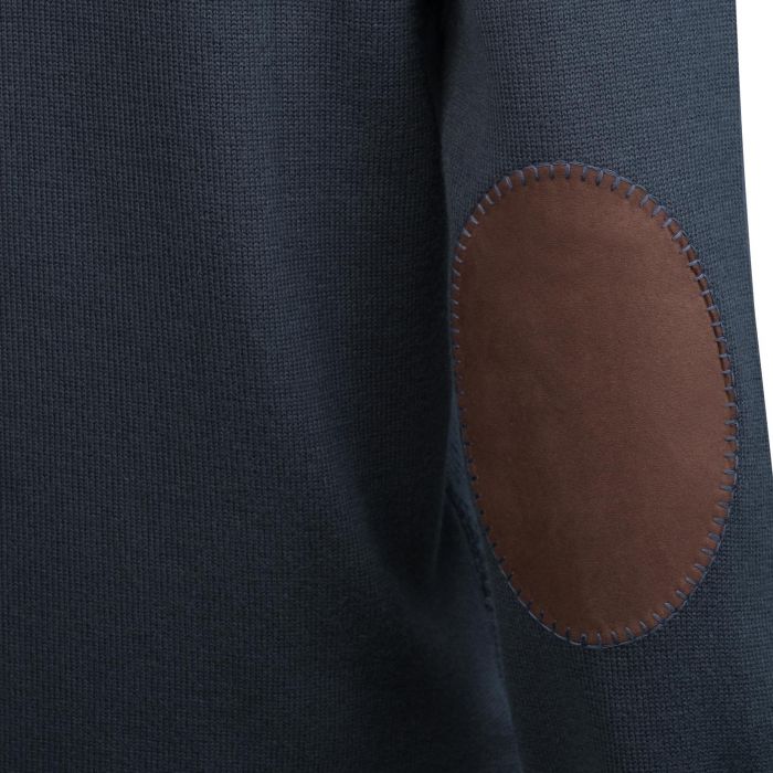 Navy & Green Πλεκτό Βαμβακερό με Λουπέτο Γιάκα και Φερμουάρ - Image 6