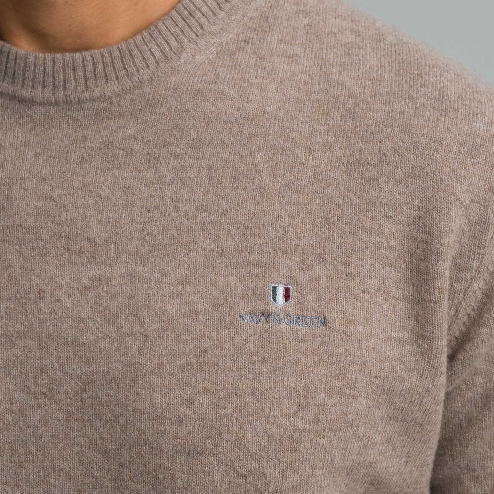 Navy & Green Πλεκτό Λαιμόκοψη - Image 4