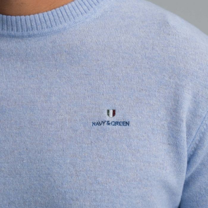 Navy & Green Πλεκτό Λαιμόκοψη - Image 7