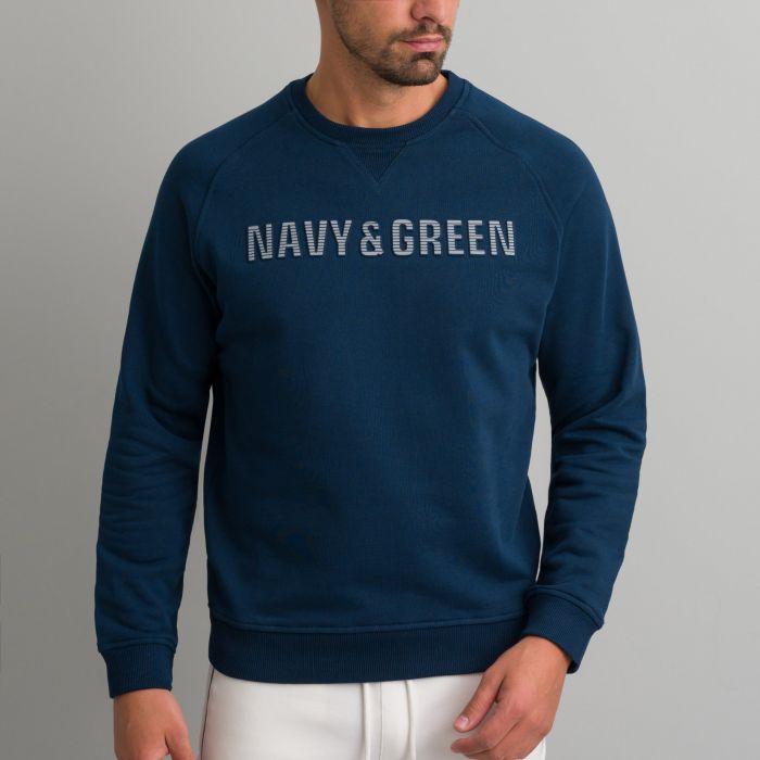 Navy & Green Μπλούζα Φούτερ Λαιμόκοψη - Image 2