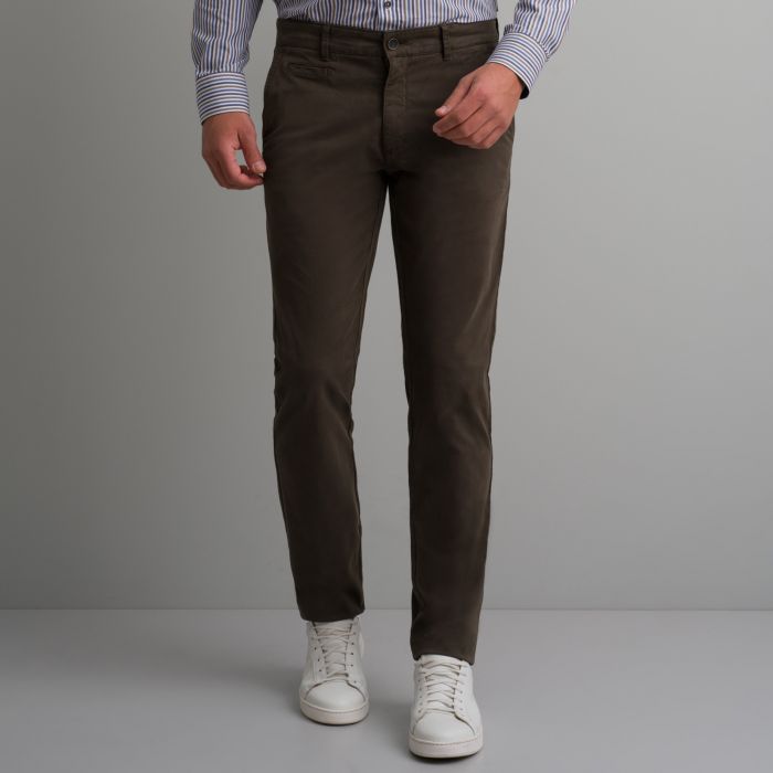 Navy & Green Σκούρο Καφέ Παντελόνι Απιετο Modern Fit - Image 3