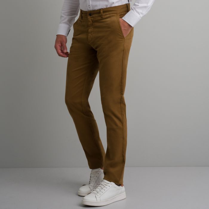 Navy & Green Ανοιχτό Καφέ Παντελόνι Απιετο Modern Fit - Image 2