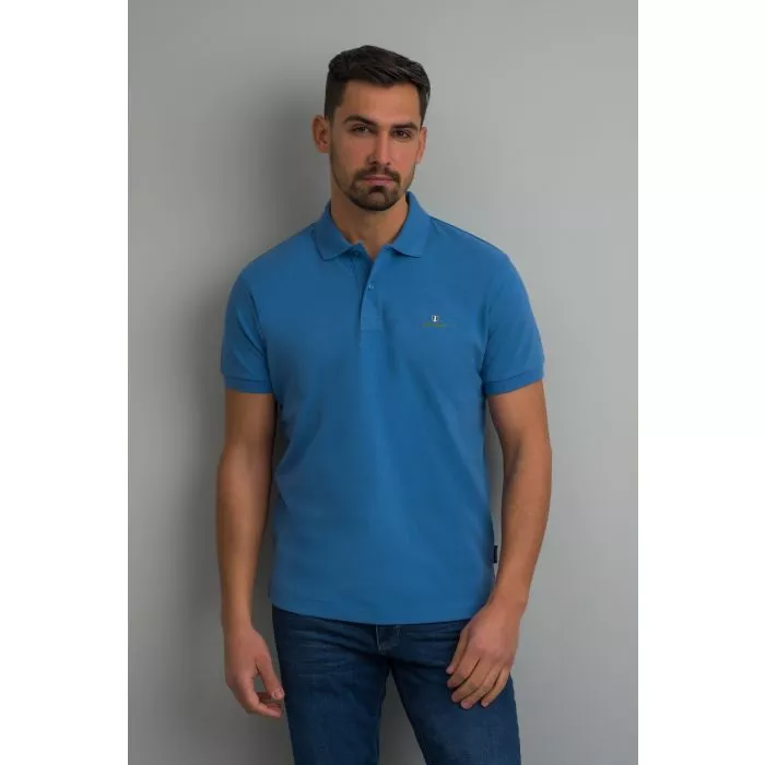 Navy & Green Μονόχρωμο Μπλουζάκι Πόλο