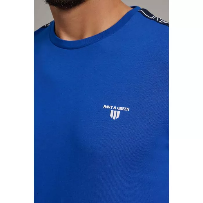 Navy & Green Μπλούζα Λαιμόκοψη - Image 3