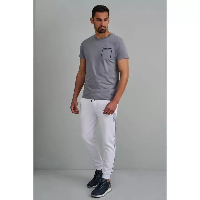 Navy & Green Μπλούζα Λαιμόκοψη Με Τσεπάκι - Image 2