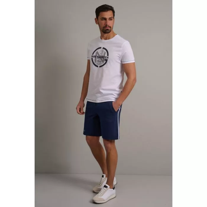 Navy & Green Μπλούζα Λαιμόκοψη - Image 2