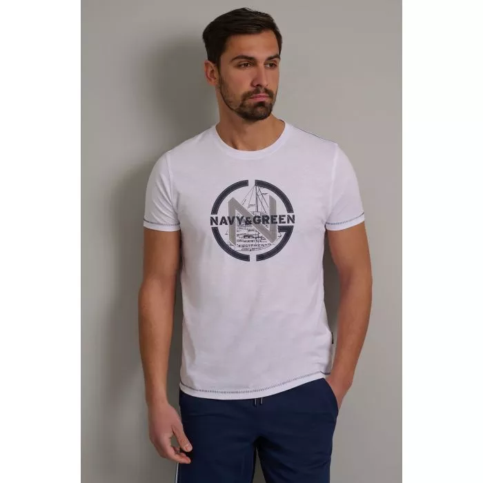 Navy & Green Μπλούζα Λαιμόκοψη - Image 3