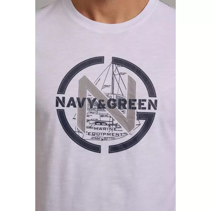 Navy & Green Μπλούζα Λαιμόκοψη - Image 4