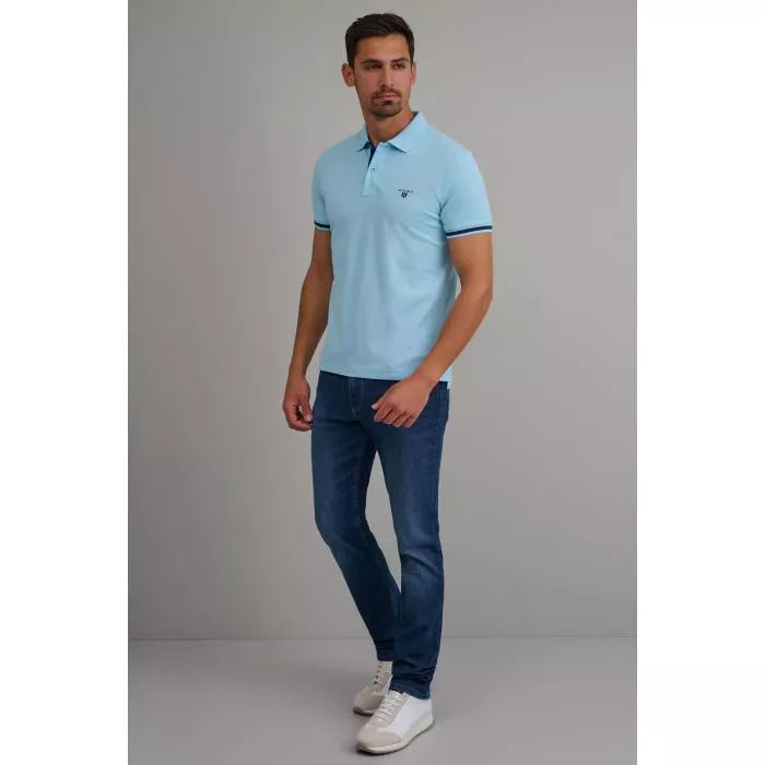 Navy & Green Μπλουζάκι Πικέ Polo Young Line - Image 2