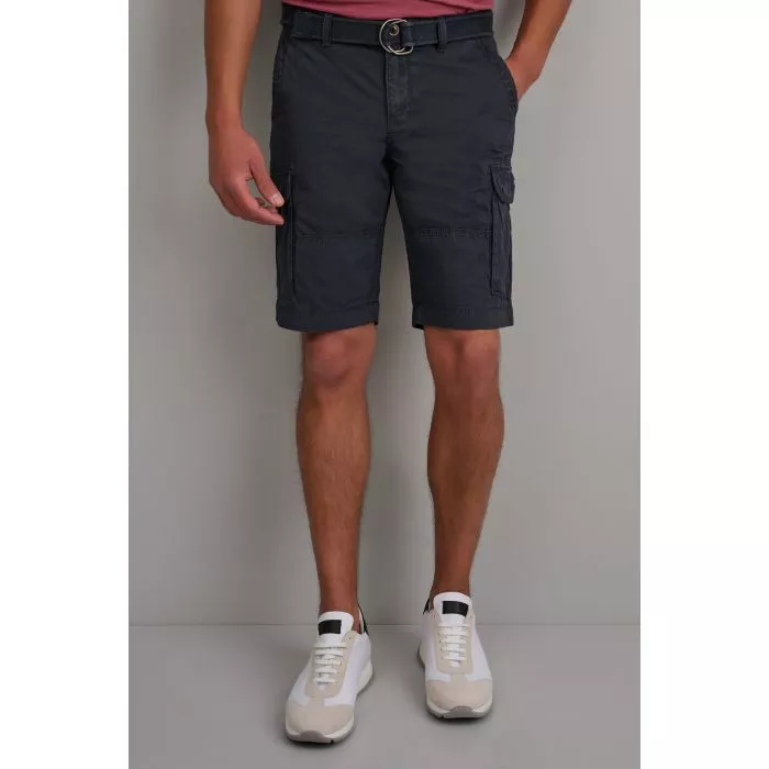 Navy & Green Βερμούδα Cargo Με Ζώνη - Image 2