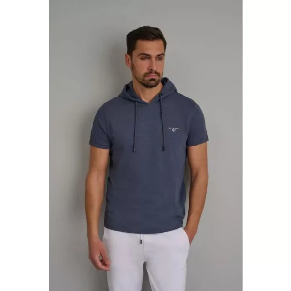 Navy & Green Μπλούζα Με Κουκούλα