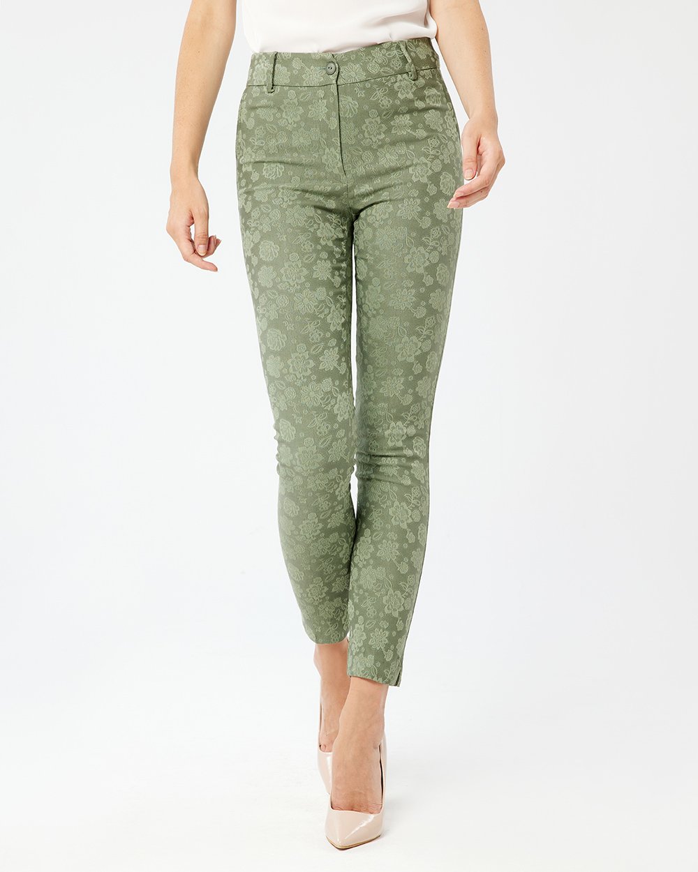 Forel Λαδί Μπροκάρ Ελαστικό Παντελόνι - Image 5