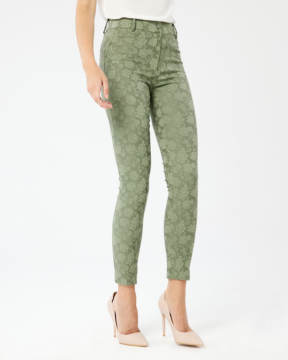 Forel Λαδί Μπροκάρ Ελαστικό Παντελόνι