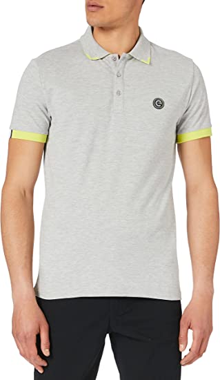 Mexx Μπλούζα Polo Γκρί Ανοιχτό με Γιακά και Κοντό Μανίκι